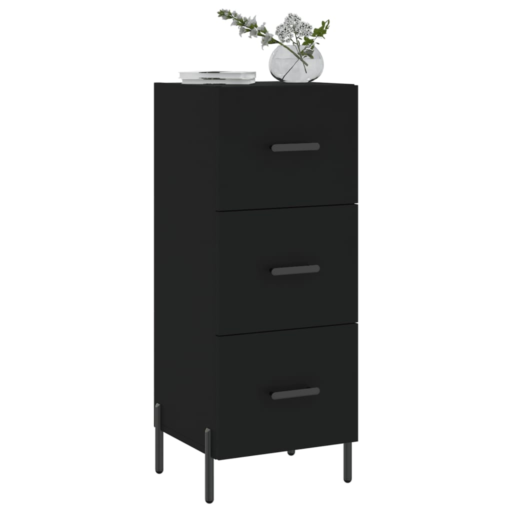 Sideboard Schwarz 34,5x34x90 cm Holzwerkstoff