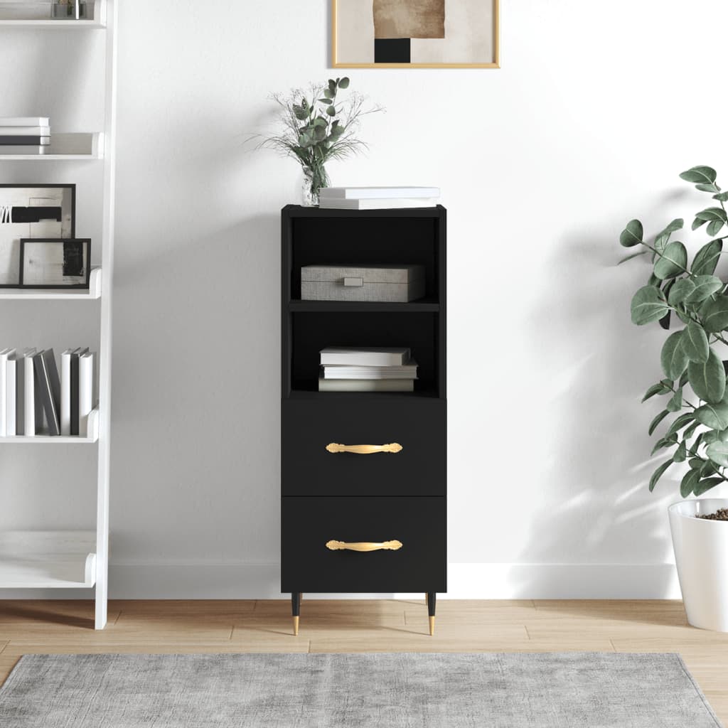 Sideboard Schwarz 34,5x34x90 cm Holzwerkstoff