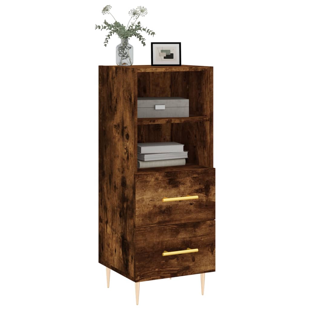 Sideboard Räuchereiche 34,5x34x90 cm Holzwerkstoff