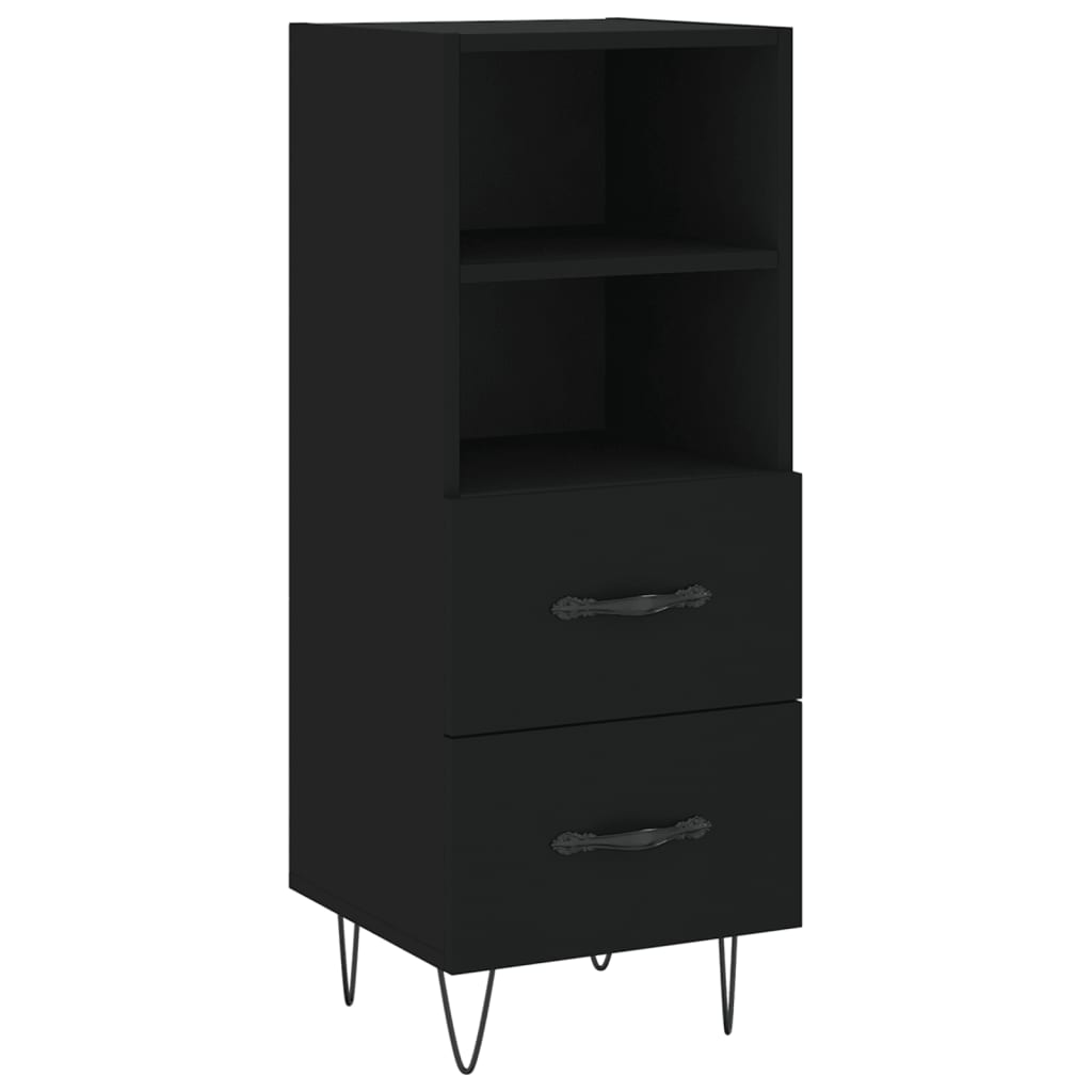 Sideboard Schwarz 34,5x34x90 cm Holzwerkstoff