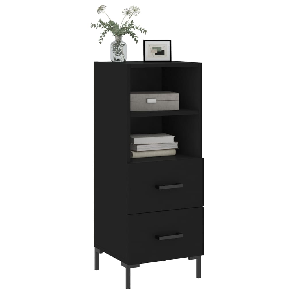 Sideboard Schwarz 34,5x34x90 cm Holzwerkstoff