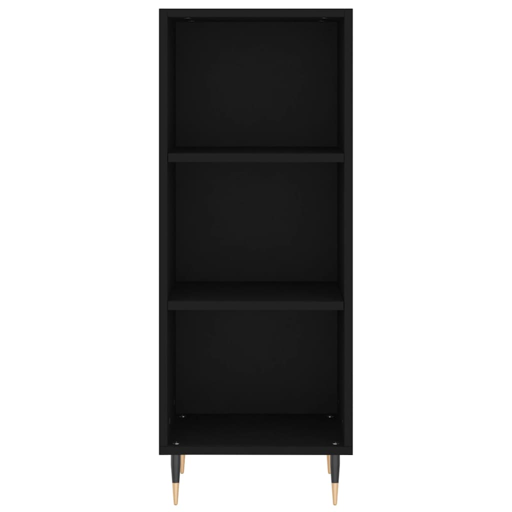 Sideboard Schwarz 34,5x32,5x90 cm Holzwerkstoff