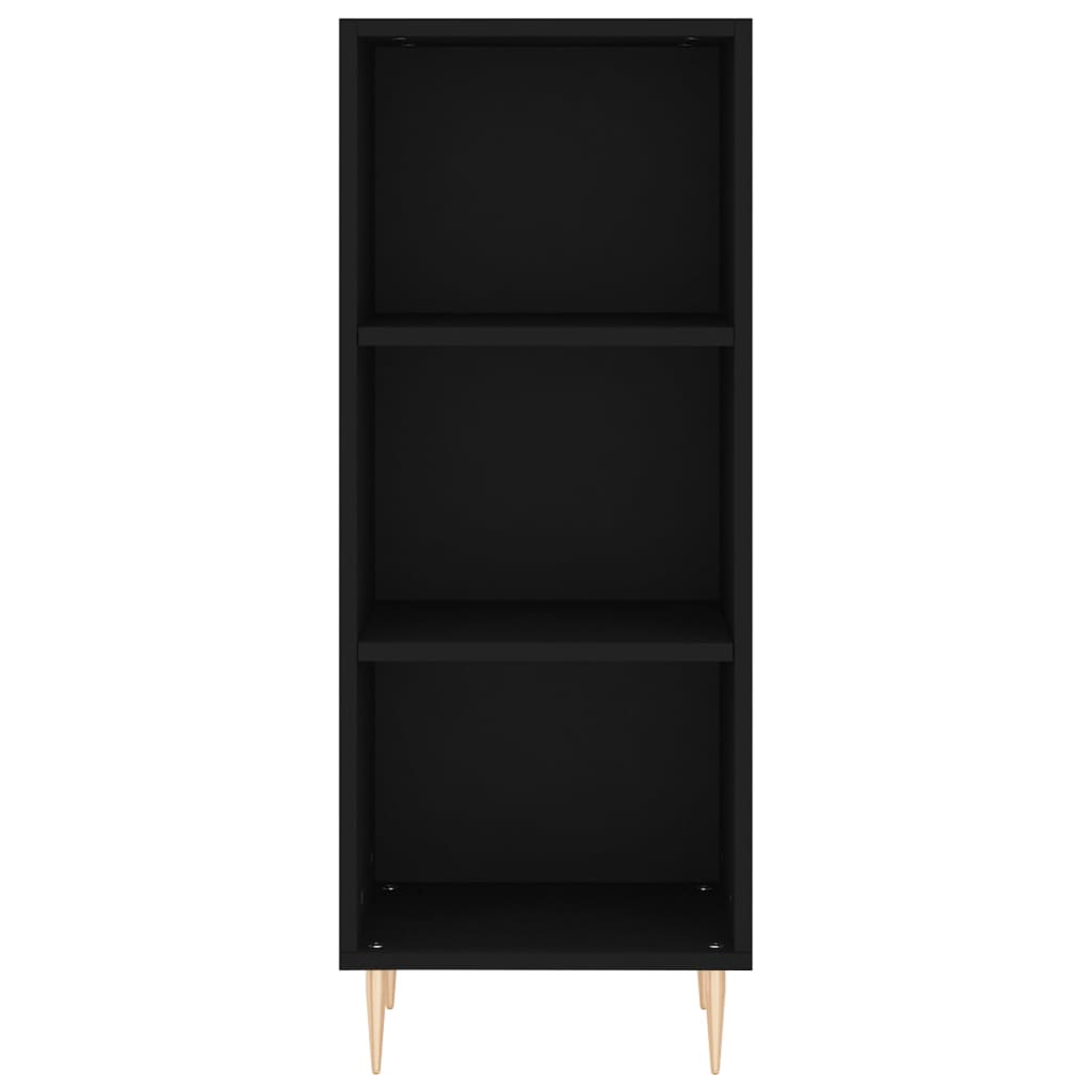 Sideboard Schwarz 34,5x32,5x90 cm Holzwerkstoff