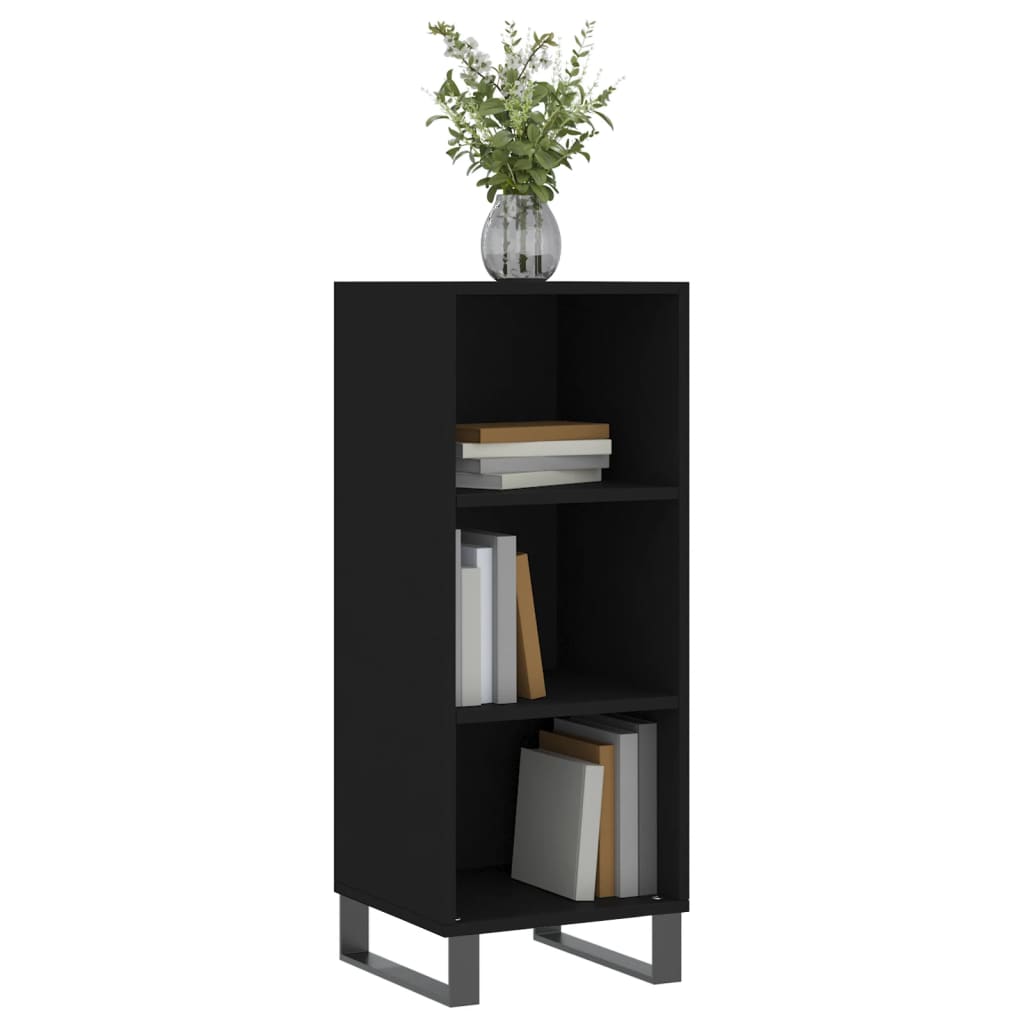 Sideboard Schwarz 34,5x32,5x90 cm Holzwerkstoff