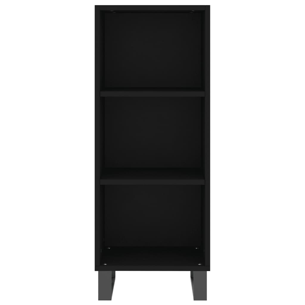 Sideboard Schwarz 34,5x32,5x90 cm Holzwerkstoff