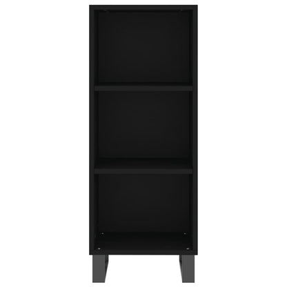 Sideboard Schwarz 34,5x32,5x90 cm Holzwerkstoff