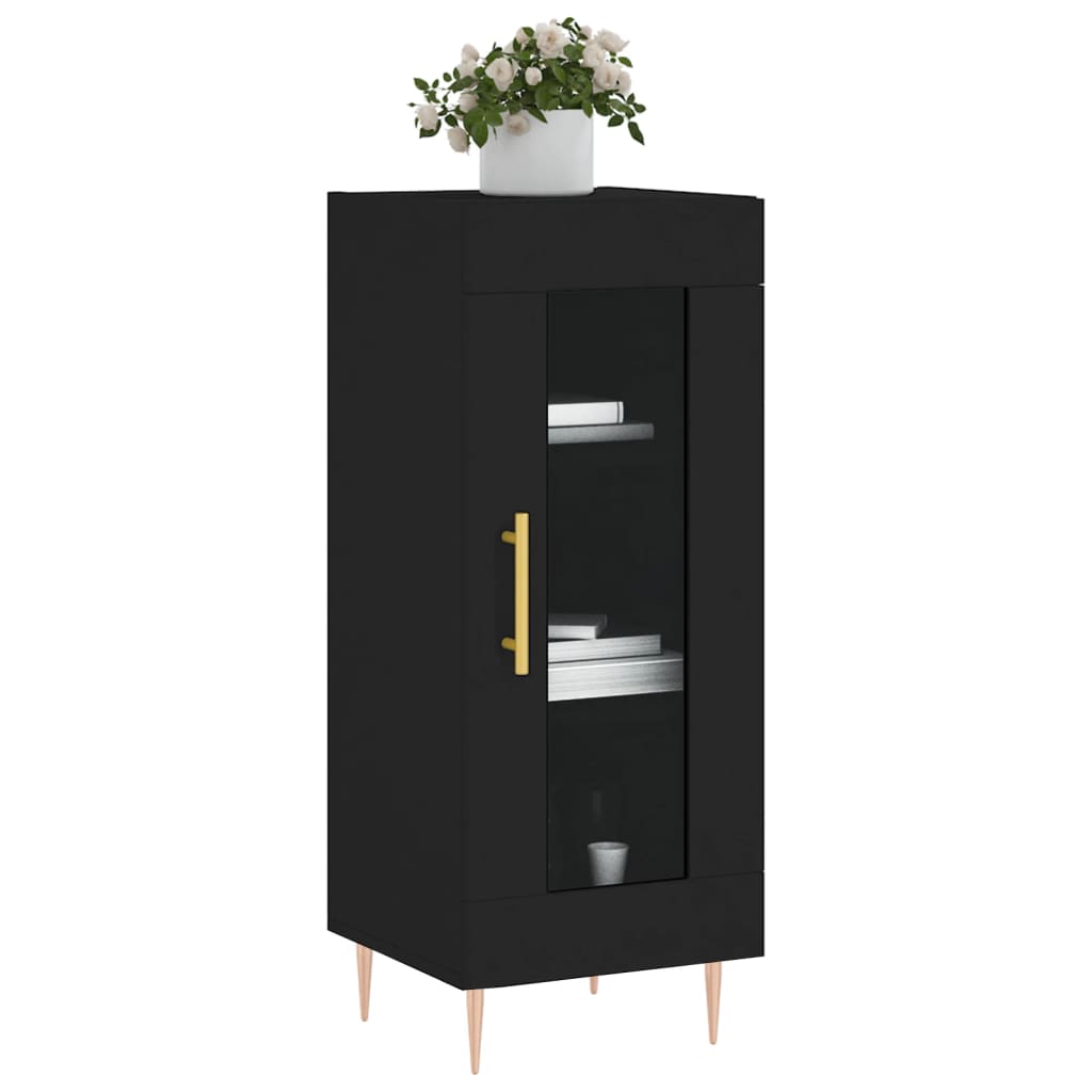 Sideboard Schwarz 34,5x34x90 cm Holzwerkstoff