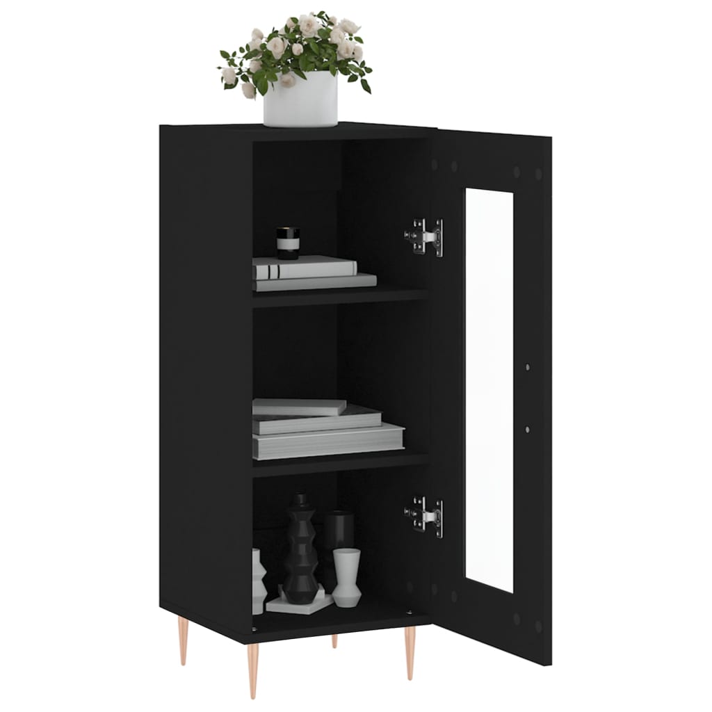 Sideboard Schwarz 34,5x34x90 cm Holzwerkstoff