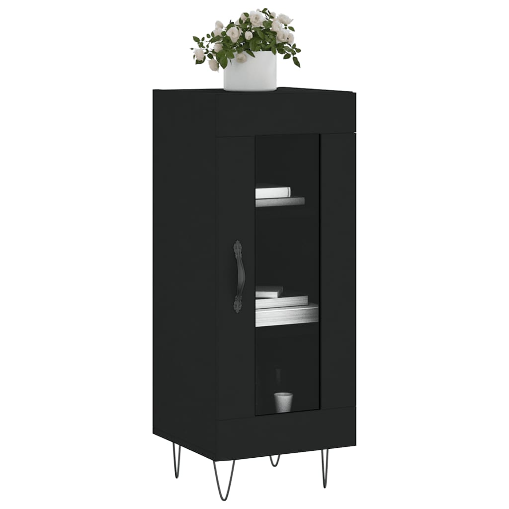 Sideboard Schwarz 34,5x34x90 cm Holzwerkstoff