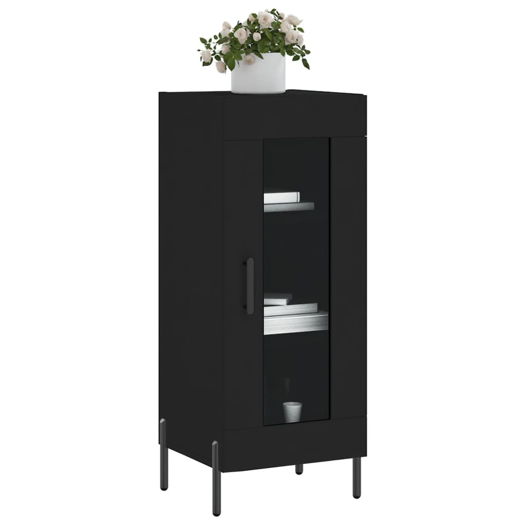 Sideboard Schwarz 34,5x34x90 cm Holzwerkstoff