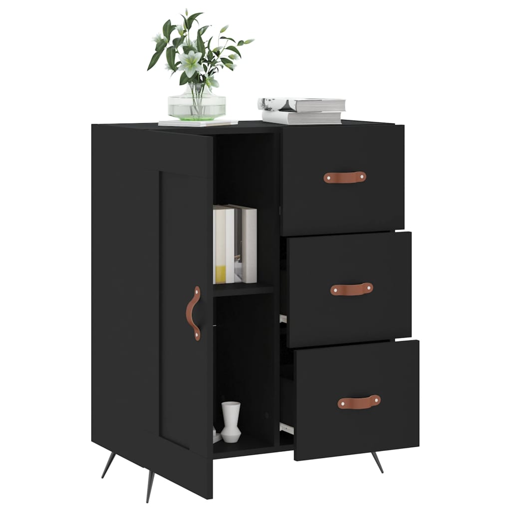 Sideboard Schwarz 69,5x34x90 cm Holzwerkstoff