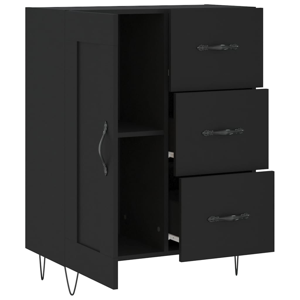 Sideboard Schwarz 69,5x34x90 cm Holzwerkstoff