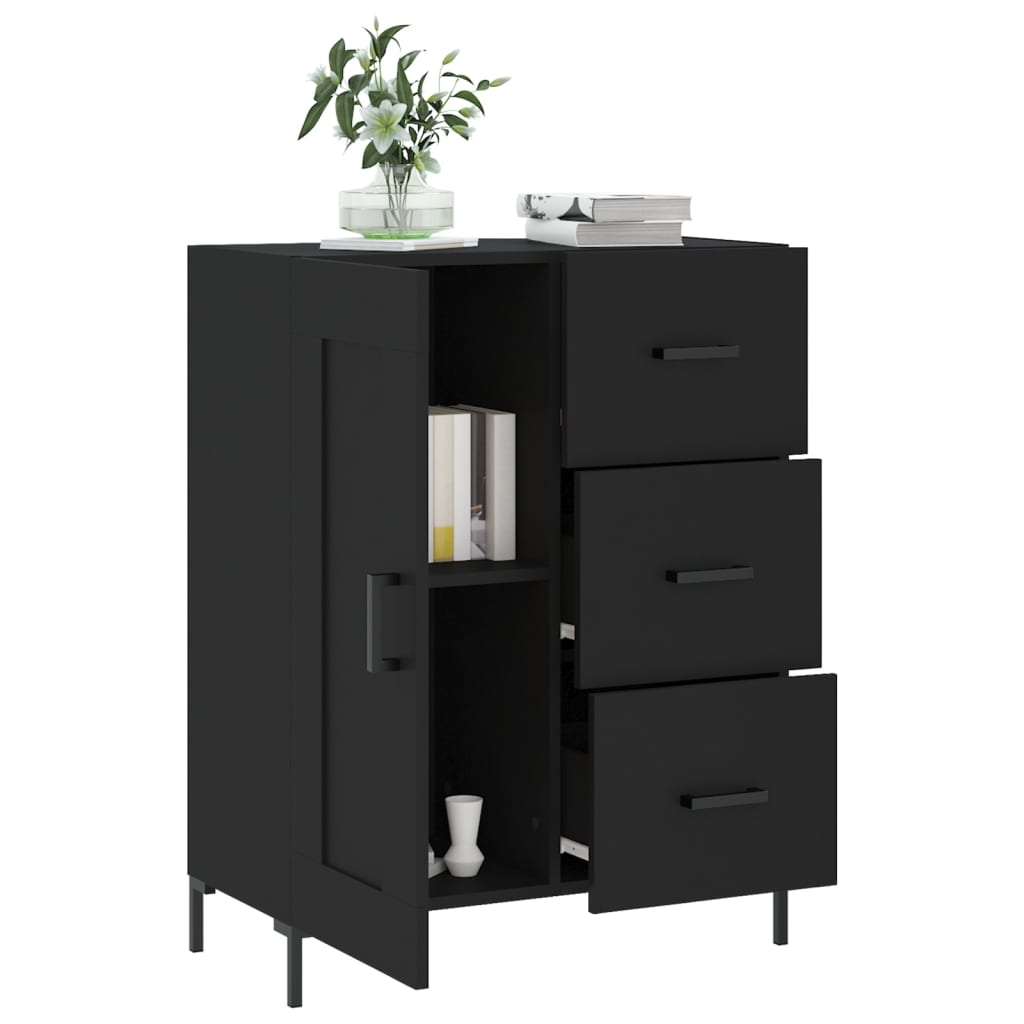 Sideboard Schwarz 69,5x34x90 cm Holzwerkstoff