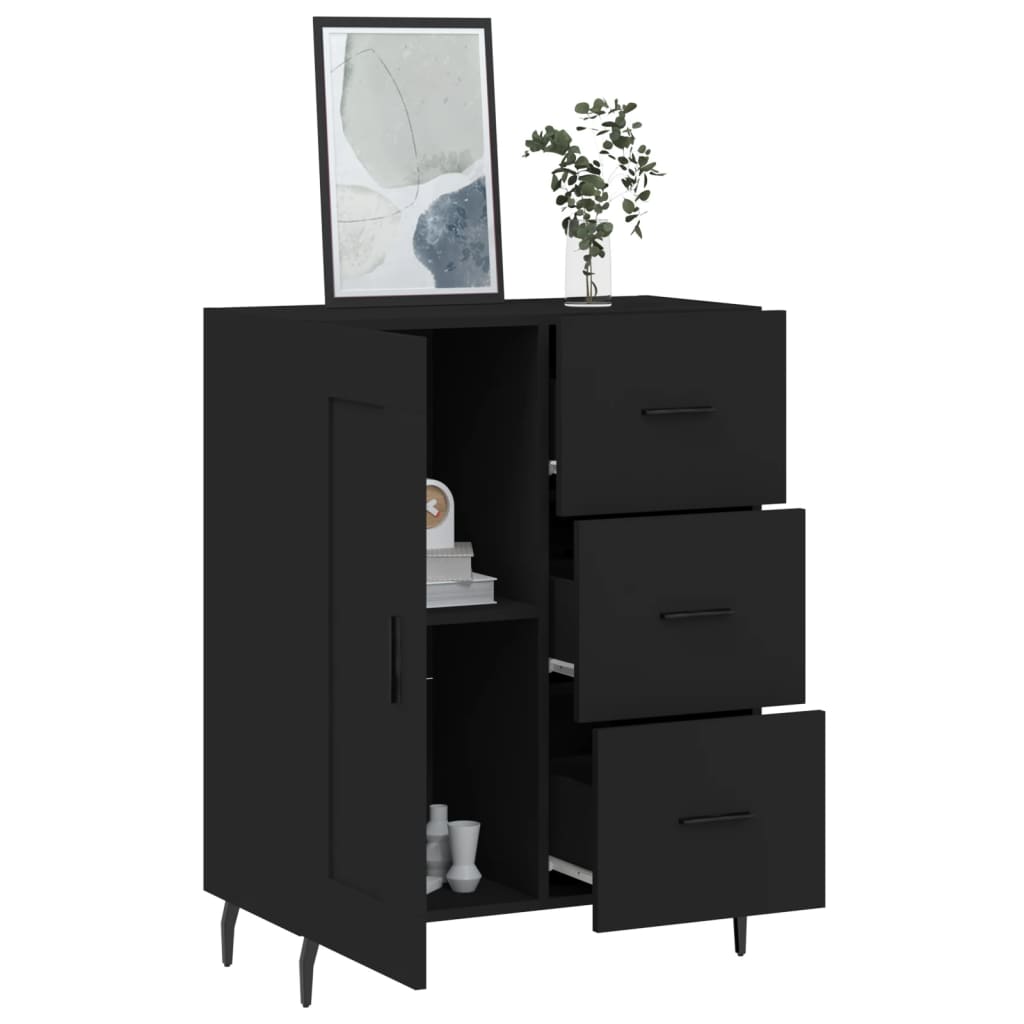 Sideboard Schwarz 69,5x34x90 cm Holzwerkstoff