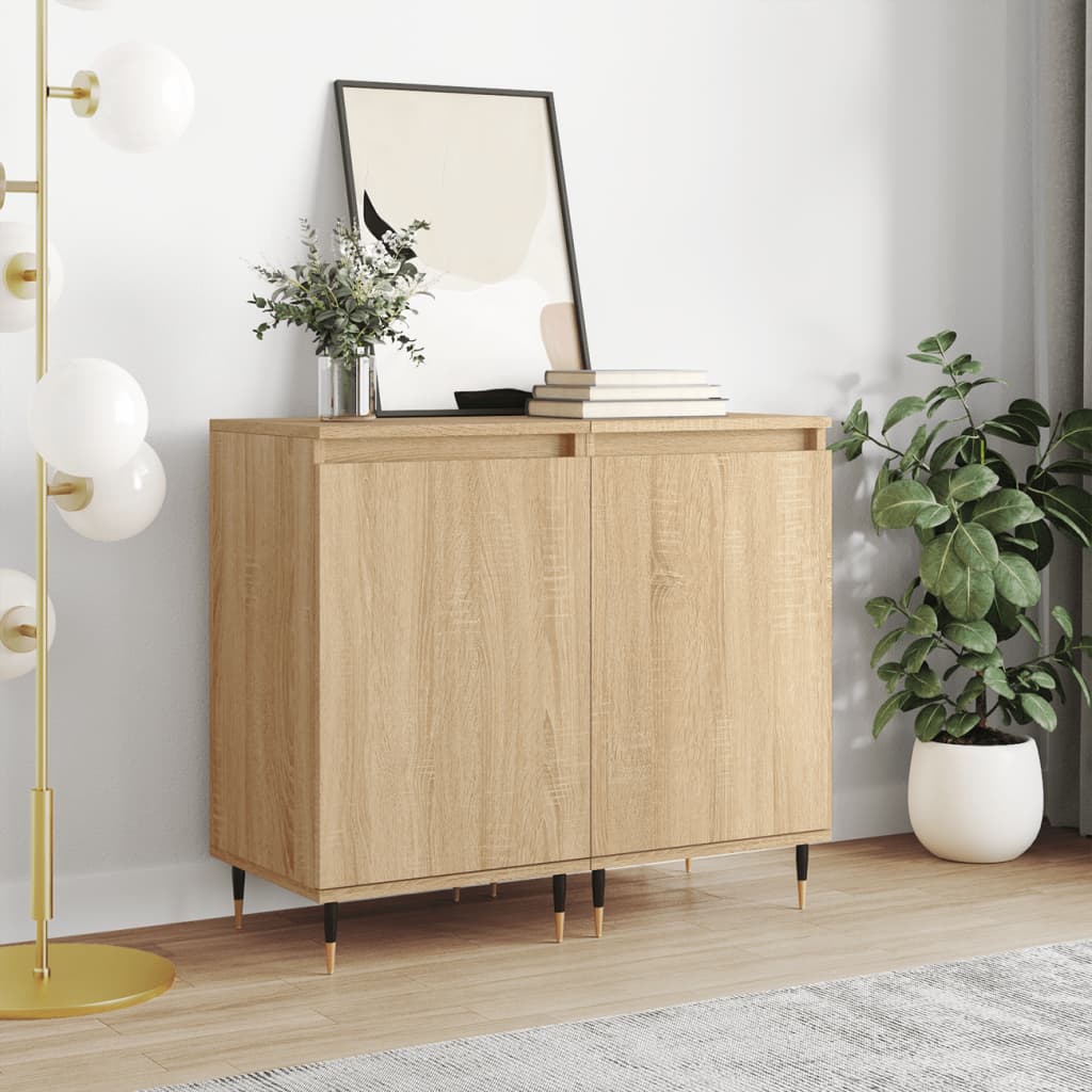 Sideboards 2 Stk. Sonoma-Eiche 40x35x70 cm Holzwerkstoff