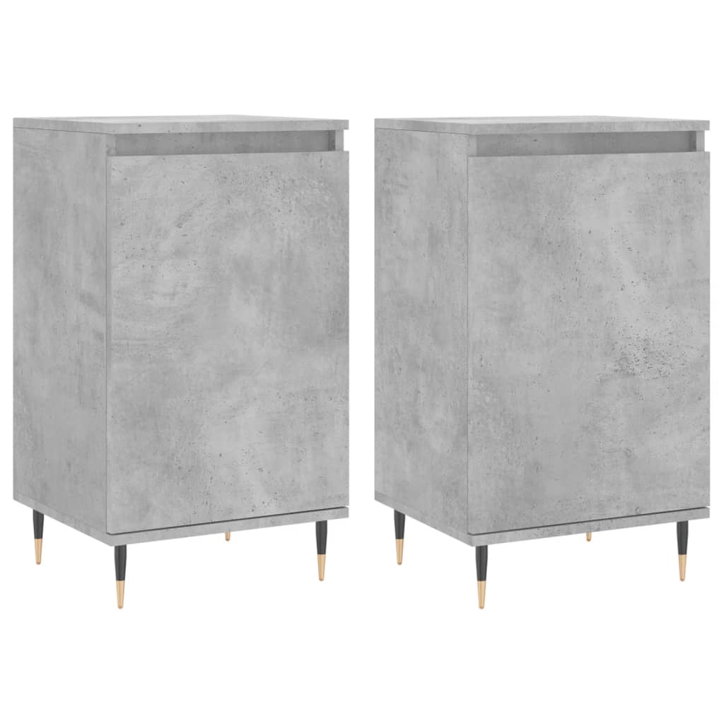 Sideboards 2 Stk. Betongrau 40x35x70 cm Holzwerkstoff