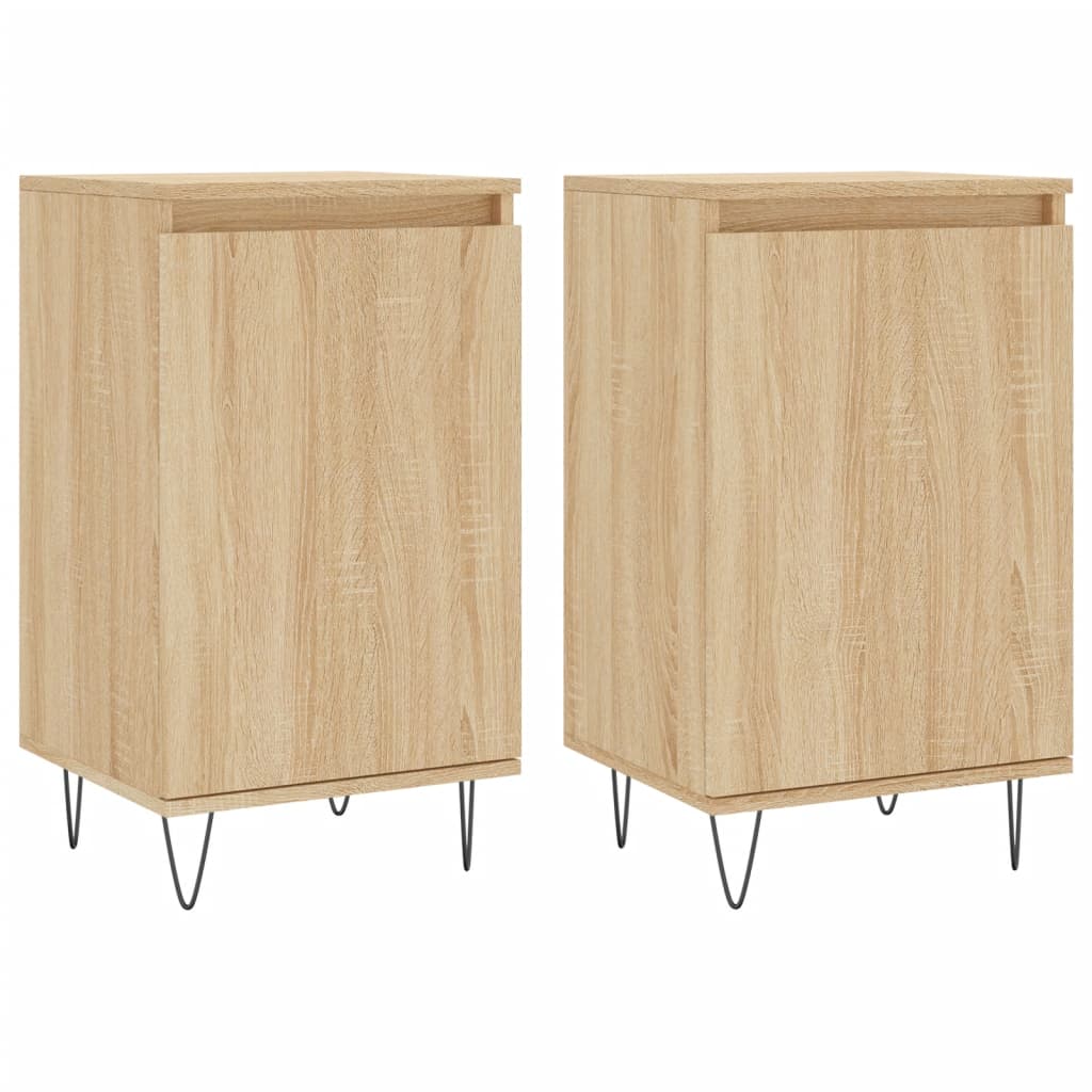 Sideboards 2 Stk. Sonoma-Eiche 40x35x70 cm Holzwerkstoff