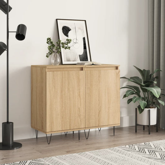 Sideboards 2 Stk. Sonoma-Eiche 40x35x70 cm Holzwerkstoff