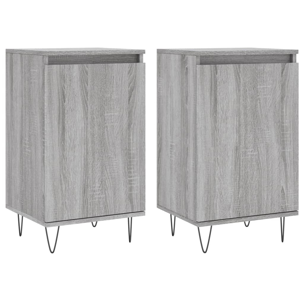 Sideboards 2 Stk. Grau Sonoma 40x35x70 cm Holzwerkstoff