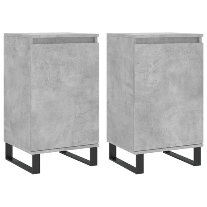 Sideboards 2 Stk. Betongrau 40x35x70 cm Holzwerkstoff