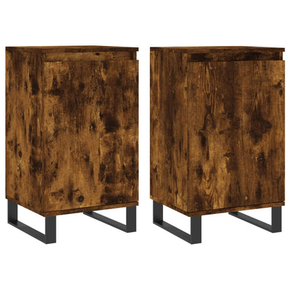 Sideboards 2 Stk. Räuchereiche 40x35x70 cm Holzwerkstoff