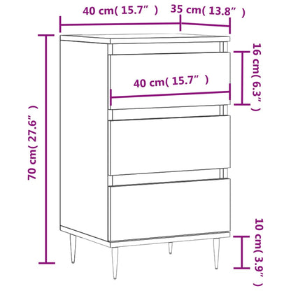 Sideboard Weiß 40x35x70 cm Holzwerkstoff