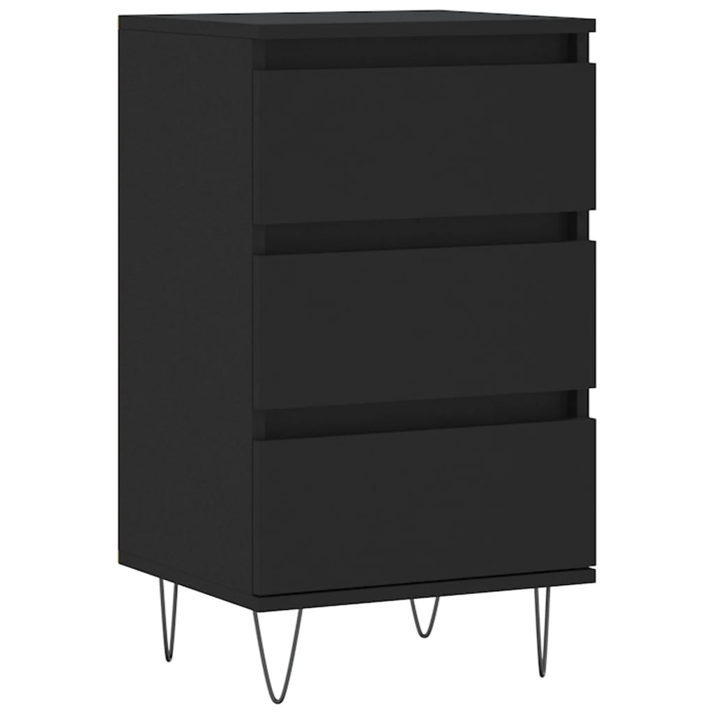 Sideboard Schwarz 40x35x70 cm Holzwerkstoff