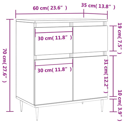 Sideboard Sonoma-Eiche 60x35x70 cm Holzwerkstoff