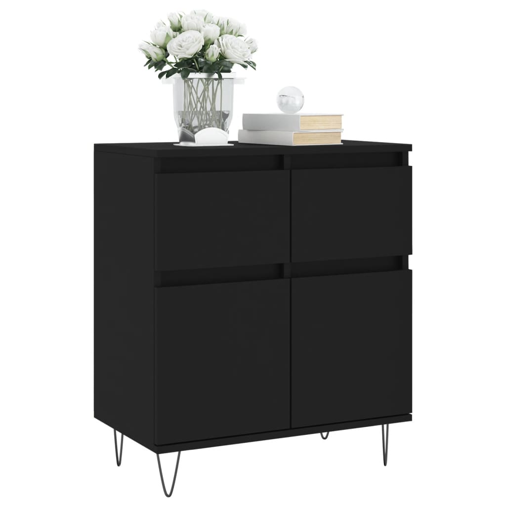 Sideboard Schwarz 60x35x70 cm Holzwerkstoff