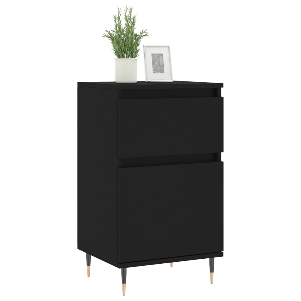 Sideboards 2 Stk. Schwarz 40x35x70 cm Holzwerkstoff