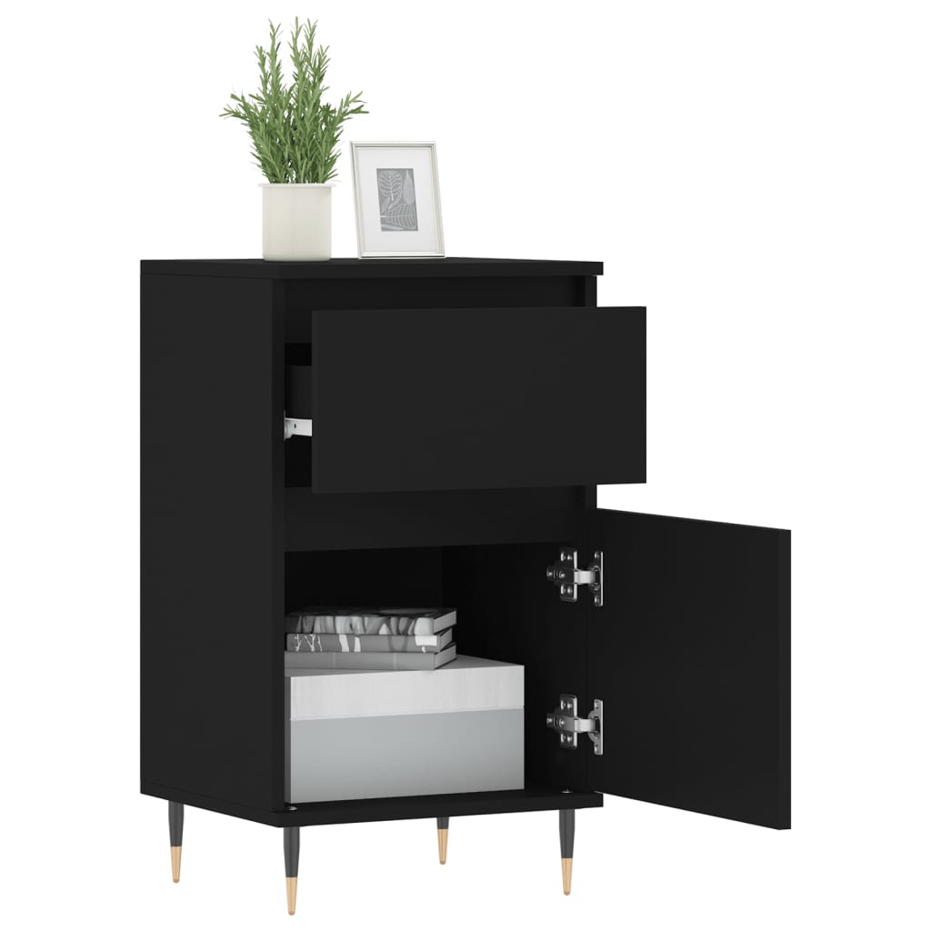 Sideboards 2 Stk. Schwarz 40x35x70 cm Holzwerkstoff