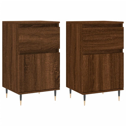 Sideboards 2 Stk. Braun Eichen-Optik 40x35x70 cm Holzwerkstoff