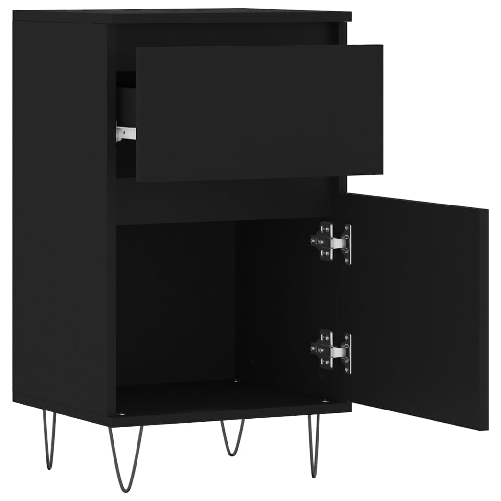 Sideboards 2 Stk. Schwarz 40x35x70 cm Holzwerkstoff