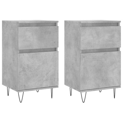 Sideboards 2 Stk. Betongrau 40x35x70 cm Holzwerkstoff