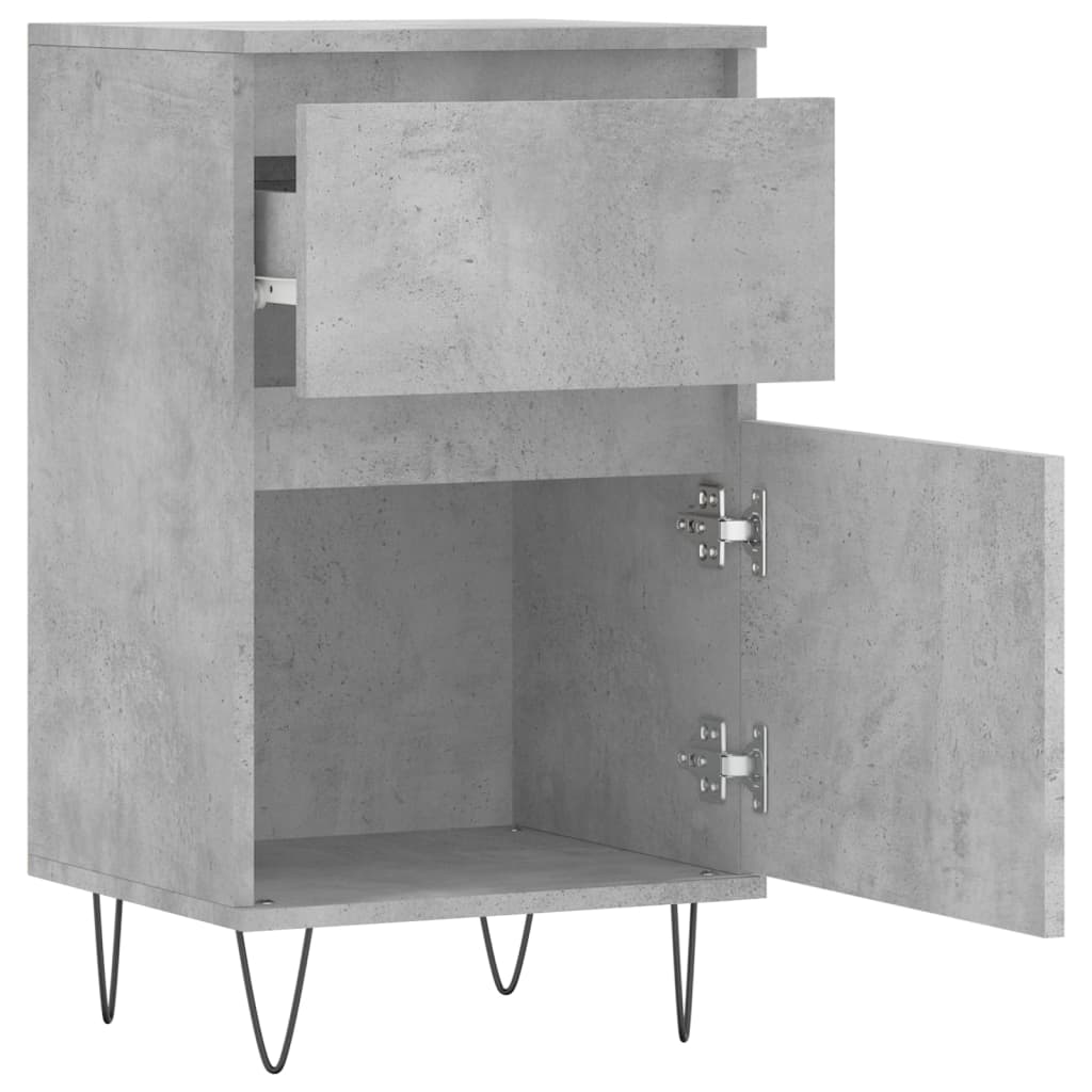 Sideboards 2 Stk. Betongrau 40x35x70 cm Holzwerkstoff