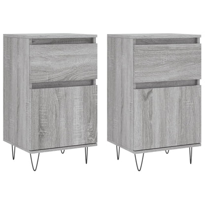 Sideboards 2 Stk. Grau Sonoma 40x35x70 cm Holzwerkstoff