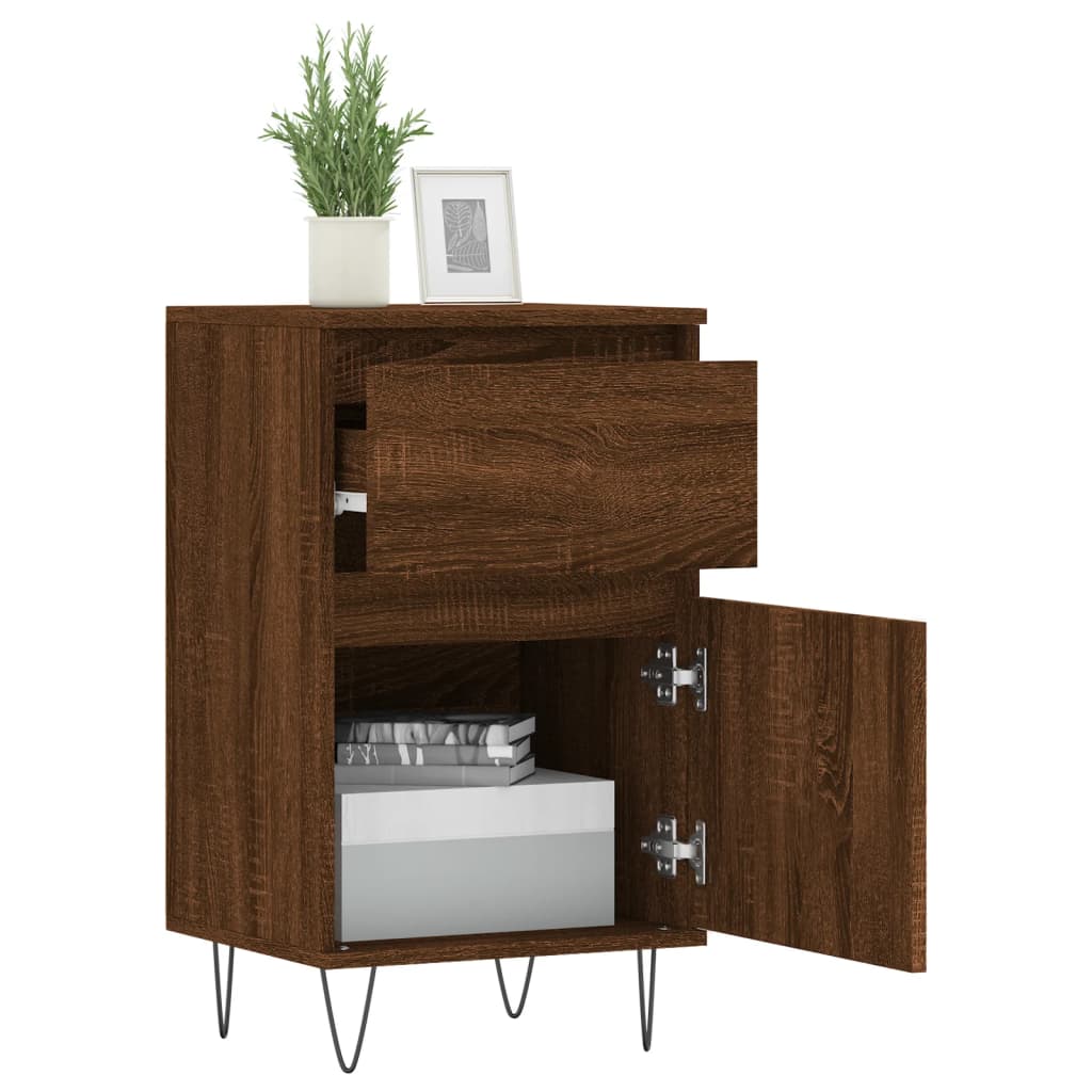 Sideboards 2 Stk. Braun Eichen-Optik 40x35x70 cm Holzwerkstoff