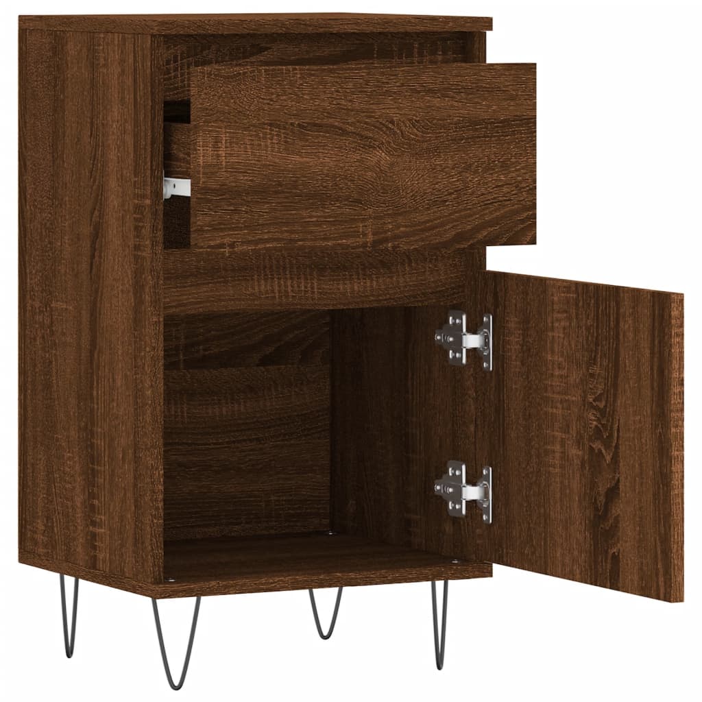 Sideboards 2 Stk. Braun Eichen-Optik 40x35x70 cm Holzwerkstoff