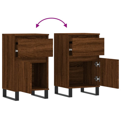 Sideboards 2 Stk. Braun Eichen-Optik 40x35x70 cm Holzwerkstoff