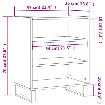 Sideboard Weiß 57x35x70 cm Holzwerkstoff