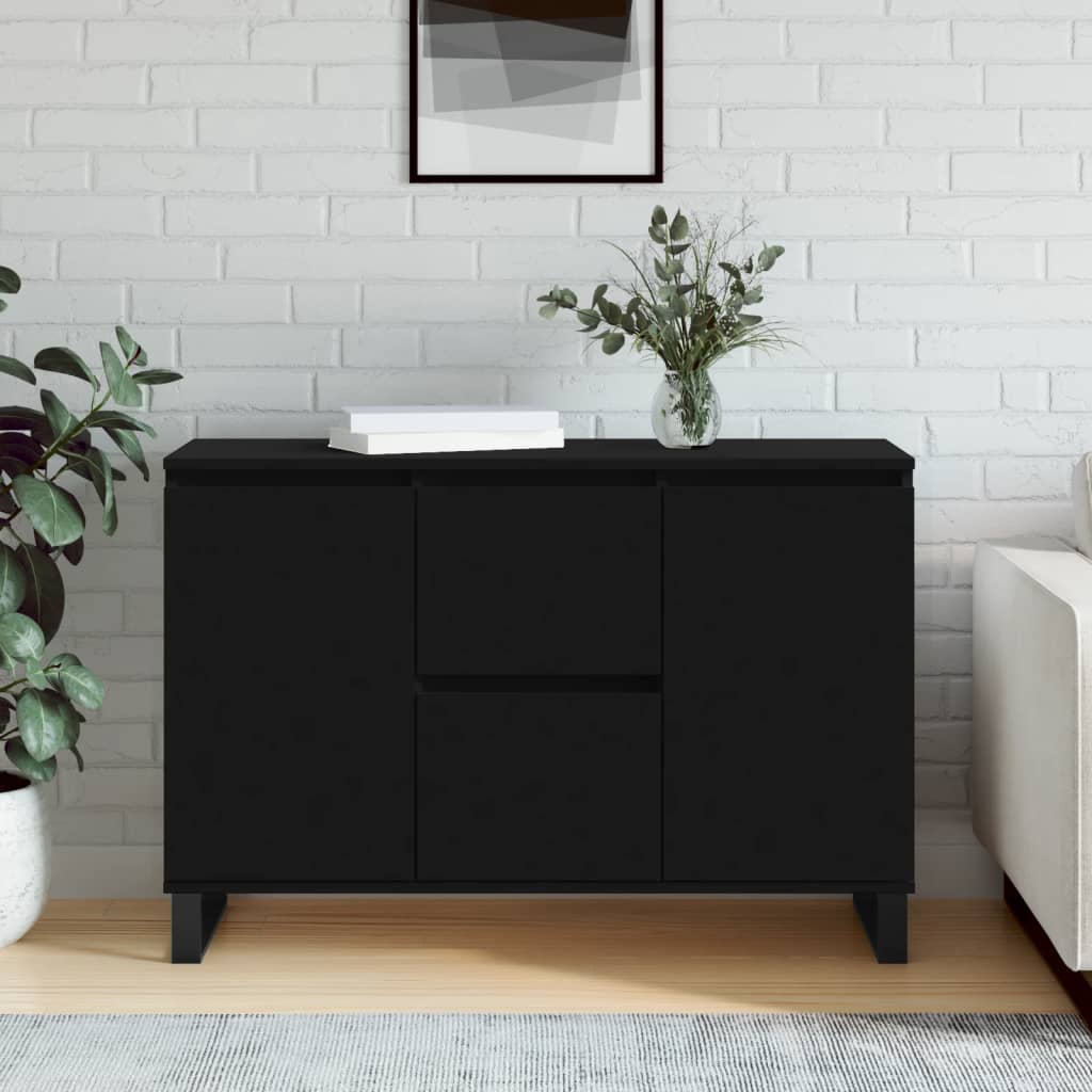 Sideboard Schwarz 104x35x70 cm Holzwerkstoff