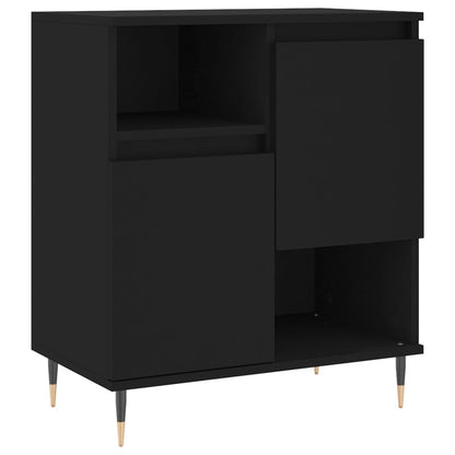 Sideboards 2 Stk. Schwarz Holzwerkstoff