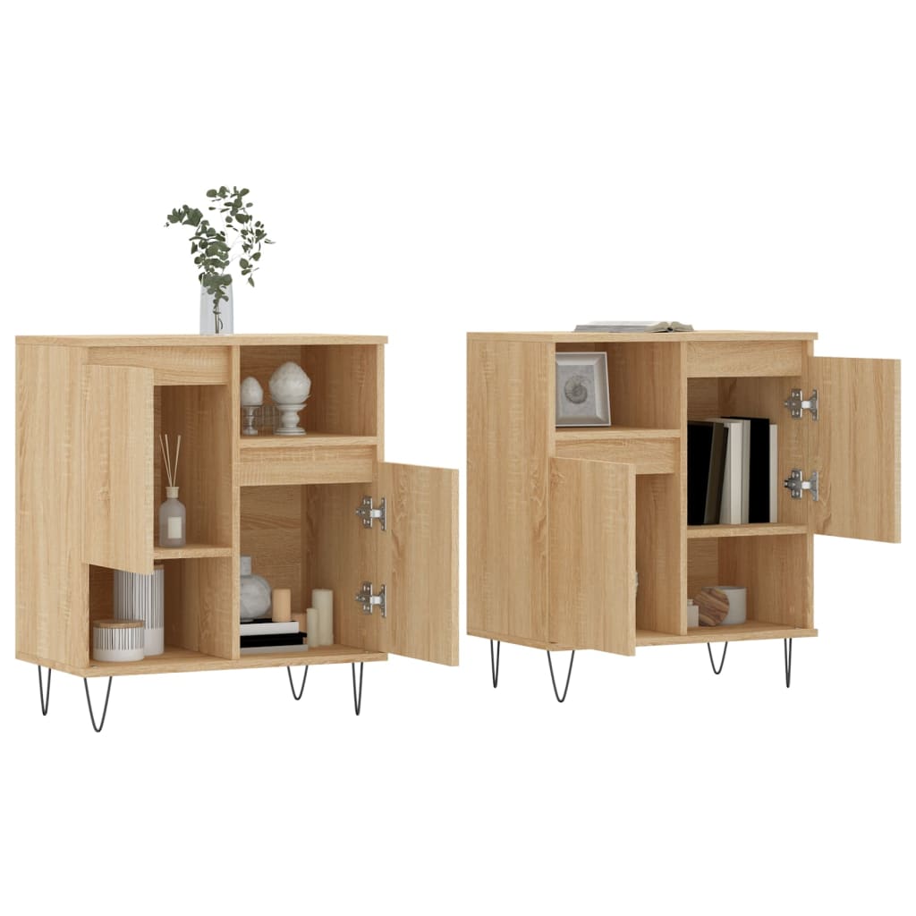 Sideboards 2 Stk. Sonoma-Eiche Holzwerkstoff