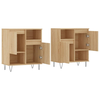 Sideboards 2 Stk. Sonoma-Eiche Holzwerkstoff