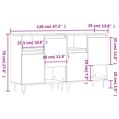 Sideboards 2 Stk. Sonoma-Eiche Holzwerkstoff