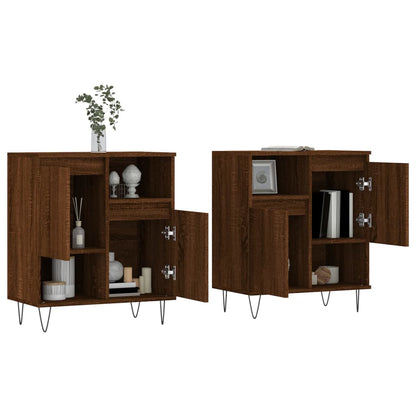 Sideboards 2 Stk. Braun Eichen-Optik Holzwerkstoff