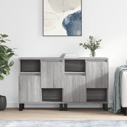 Sideboards 2 Stk. Grau Sonoma Holzwerkstoff