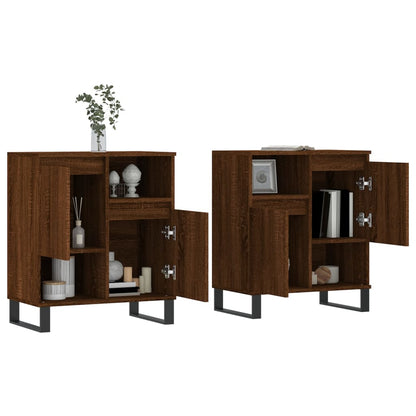 Sideboards 2 Stk. Braun Eichen-Optik Holzwerkstoff