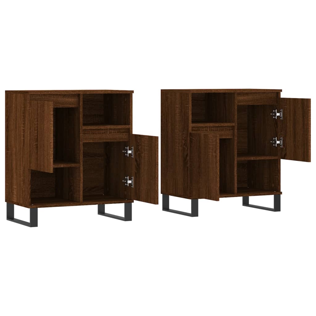 Sideboards 2 Stk. Braun Eichen-Optik Holzwerkstoff