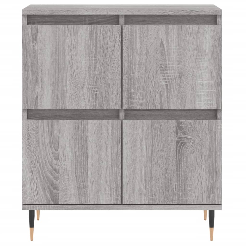 Sideboards 2 Stk. Grau Sonoma Holzwerkstoff